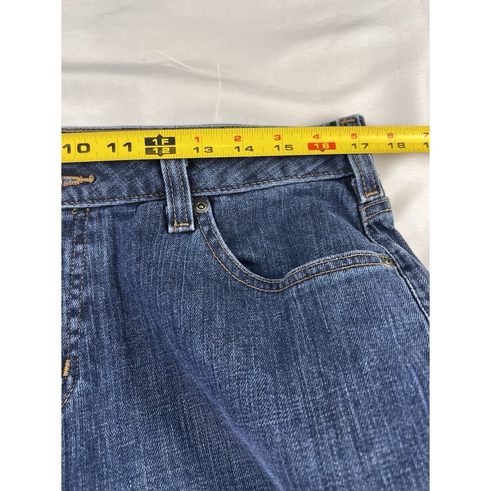 Carhartt Jeans Curvy Fit Mid-Rise Boot Cut Blue Workwear Western Women's 12x32 - Picture 11 of 13